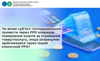 Чи може суб’єкт господарювання провести через РРО операцію повернення коштів за отриманий товар/послугу, якщо розрахунок здійснювався через інший класичний РРО?
