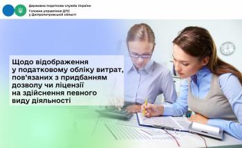 Щодо відображення у податковому обліку витрат, пов’язаних з придбанням дозволу чи ліцензії на здійснення певного виду діяльності